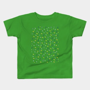 Beautiful Gray-Yellow Pattern Decoration Kids T-Shirt